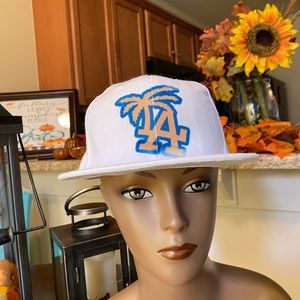 White Sports LA fitted Men Cap!!!!!